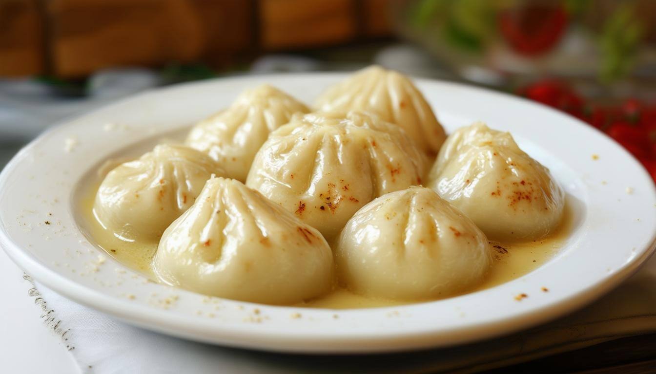 mükemmel ve yeni̇ pi̇şmi̇ş rus pelmeni̇si̇ni̇n özel bi̇r yakin çeki̇mi̇