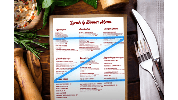 Z-Shaped Menu